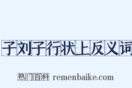 子刘子行状上反义词是什么意思的图片